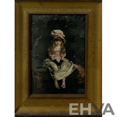 John Everett Millais, (British, 1829-1896)Cherry Ripe (1879) & Tom Roberts, (British-Australian, 1856-1931), Miss Minna Simpson (1886), Pair Prints of Originals, 48 x 36 cm (larger frame) (2)
