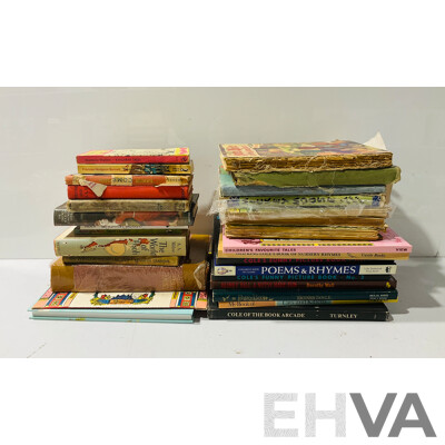 Collection Vintage and Other Childrens Books Including Multiple Coles Funny Picture Book, Nursery Rythmes, Classic Literature  and More