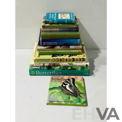 Collection Books Relating to Butterfly's & Moths Including Butterfly's of the Australian Region by B D Abrerea, Moths of Australia by the Same Author and More