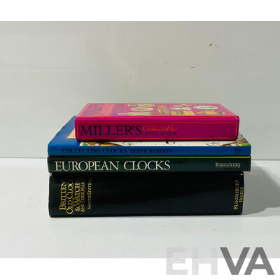Collection Four Books Mostly Realting to Antique Clocks