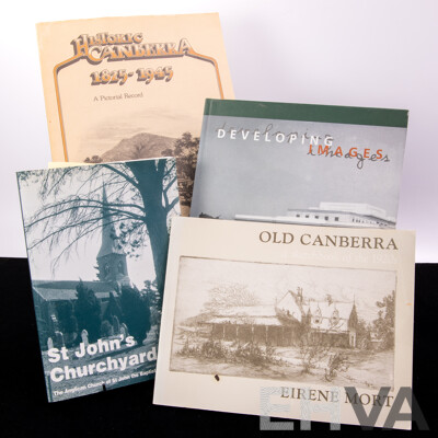 Collection Four Books Relating to Early Canberra Including HIstoric Canberra 1825 to 1945 by Alan Fitzgerald and More