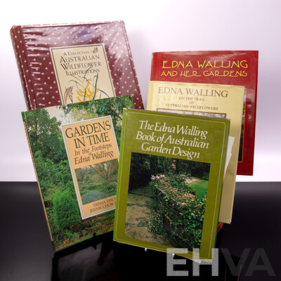Collection  Four Books Relating to Edna Walling Along with a Collection of Australian Wildflower Ilustrations by Patricia Weare, All Hardcovers