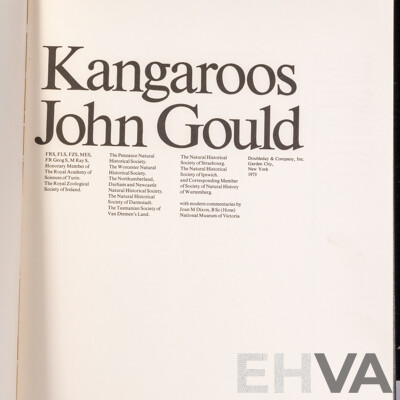 Collection Four John Gould Volumes Comprising Placental Mammals, Australian Marsupials and Monotremes, Kangaroos, Goulds Australia, All Hardcovers in Slip Cases