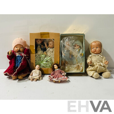 Collection of Vintage Porcelain and Other Baby Dolls