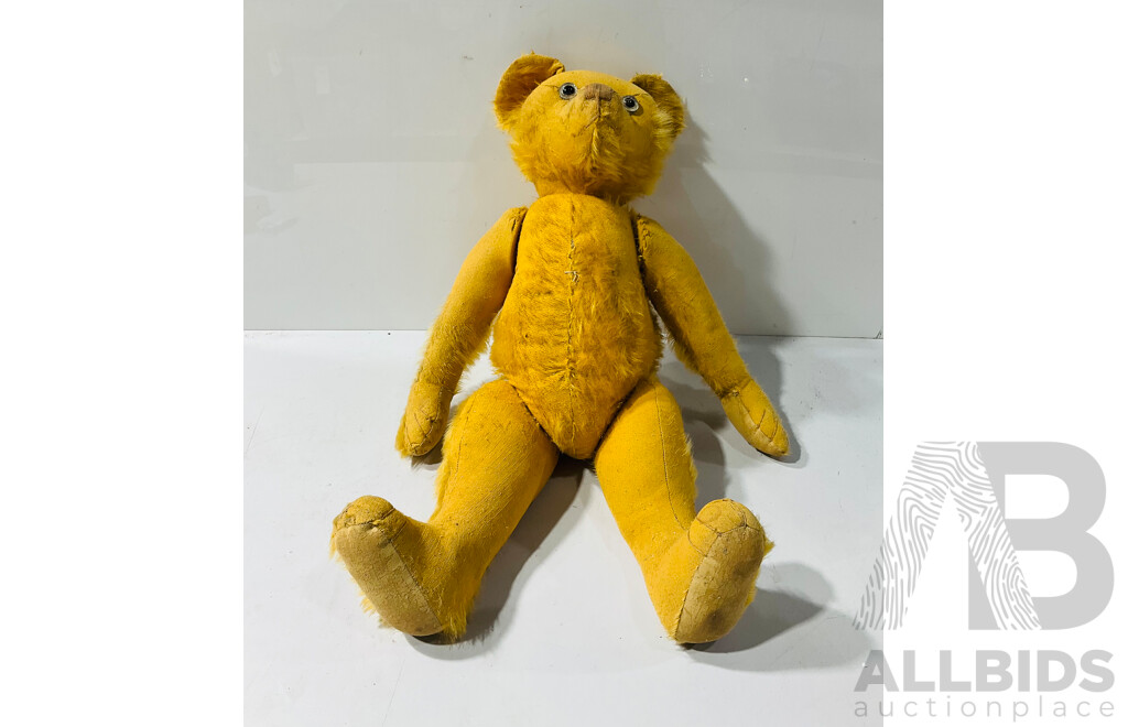 Large Antique Teddy Bear with Articulated Limbs