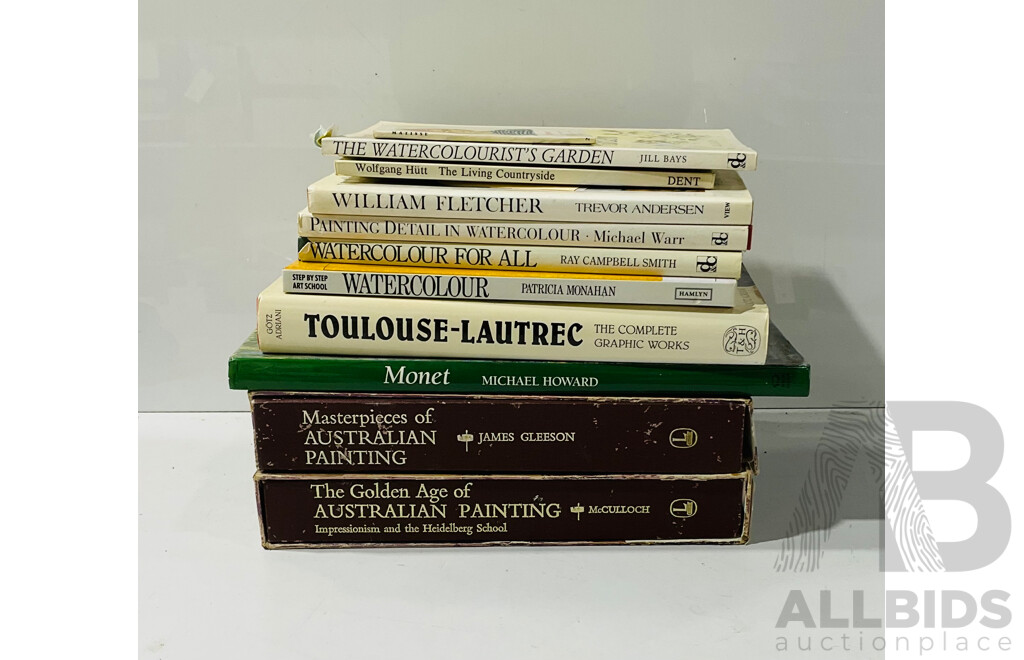 Collection Books Relating to Art Including  Golden Age of Australian Painting & Masterpieces of Australian Painting and More
