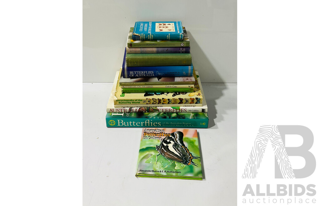 Collection Books Relating to Butterfly's & Moths Including Butterfly's of the Australian Region by B D Abrerea, Moths of Australia by the Same Author and More