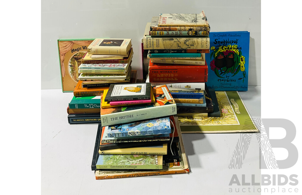 Collection Vintage & Other Childrens Books Including Lewis Carroll, Little Lass Illustrated by Frank Hart, a Dog of Flanders, and Much More