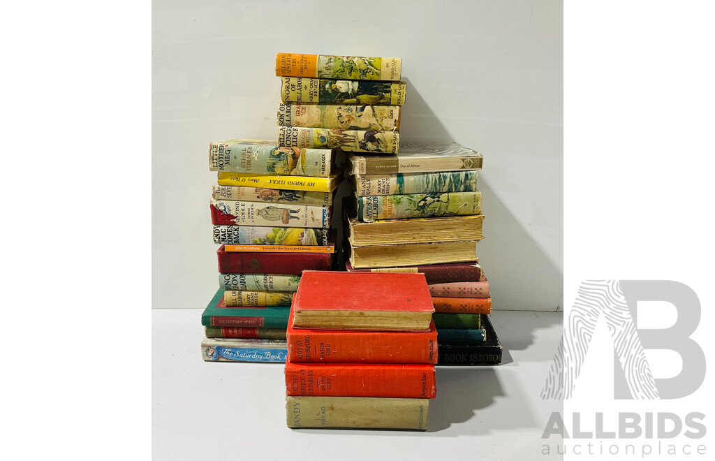 Collection Vintage Childrens Books Including Multiple First Edition Mary Grant Bruce Billabiong Titles, Four Saturday Book Titles and More