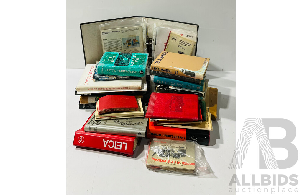 Collection Vintage Books Mostly Realting to Leica Cameras