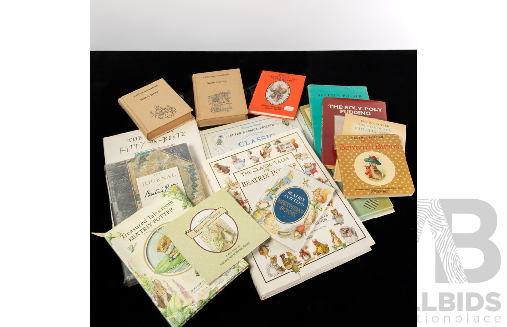 Collection Books by or Relating to Beatrix Potter Including Play a Song Classic Nursery Songs and More
