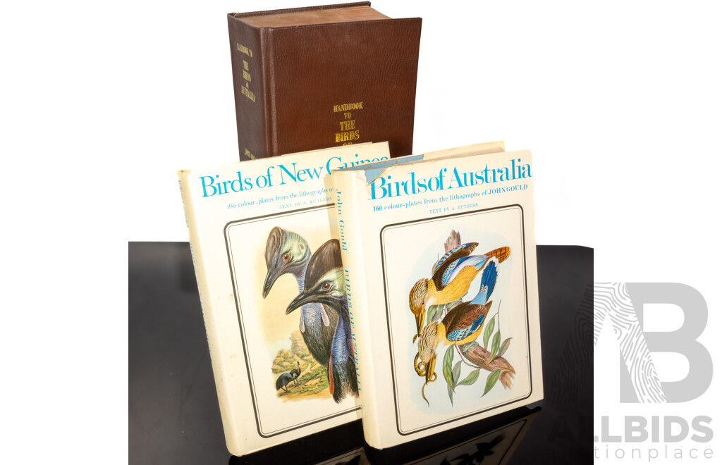 Handbook to the Birds of Australia, J Gould, Lansdowne Press, 1972 Hardcover Along with J Gould's Birds of Australia & Birds of New Guinea, Both Hardcovers with Dust Jackets
