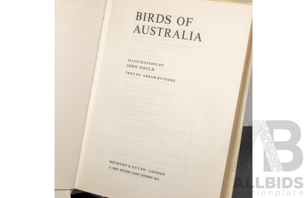 Handbook to the Birds of Australia, J Gould, Lansdowne Press, 1972 Hardcover Along with J Gould's Birds of Australia & Birds of New Guinea, Both Hardcovers with Dust Jackets