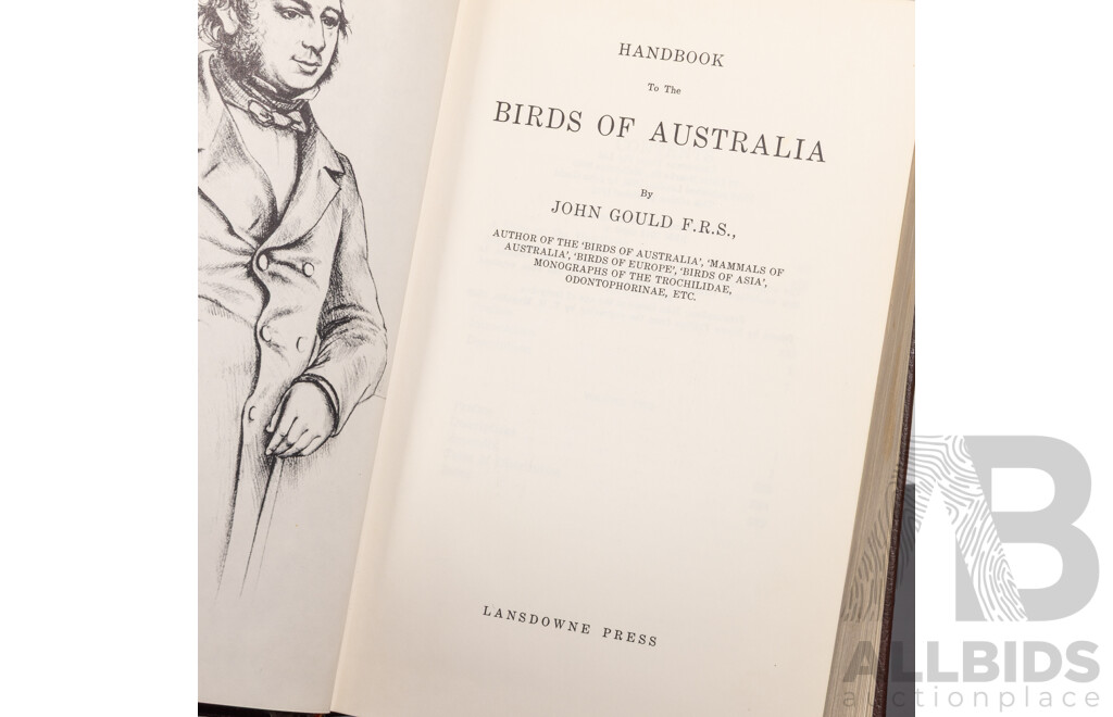 Handbook to the Birds of Australia, J Gould, Lansdowne Press, 1972 Hardcover Along with J Gould's Birds of Australia & Birds of New Guinea, Both Hardcovers with Dust Jackets