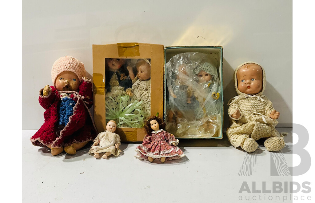 Collection of Vintage Porcelain and Other Baby Dolls