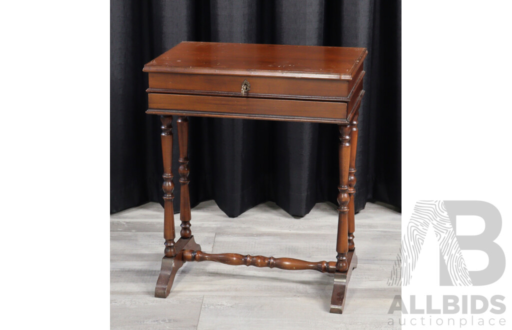 Timber Lift Top Side Table with Single Drawer