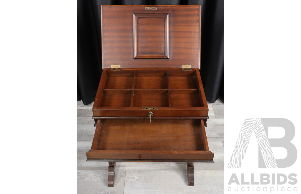 Timber Lift Top Side Table with Single Drawer