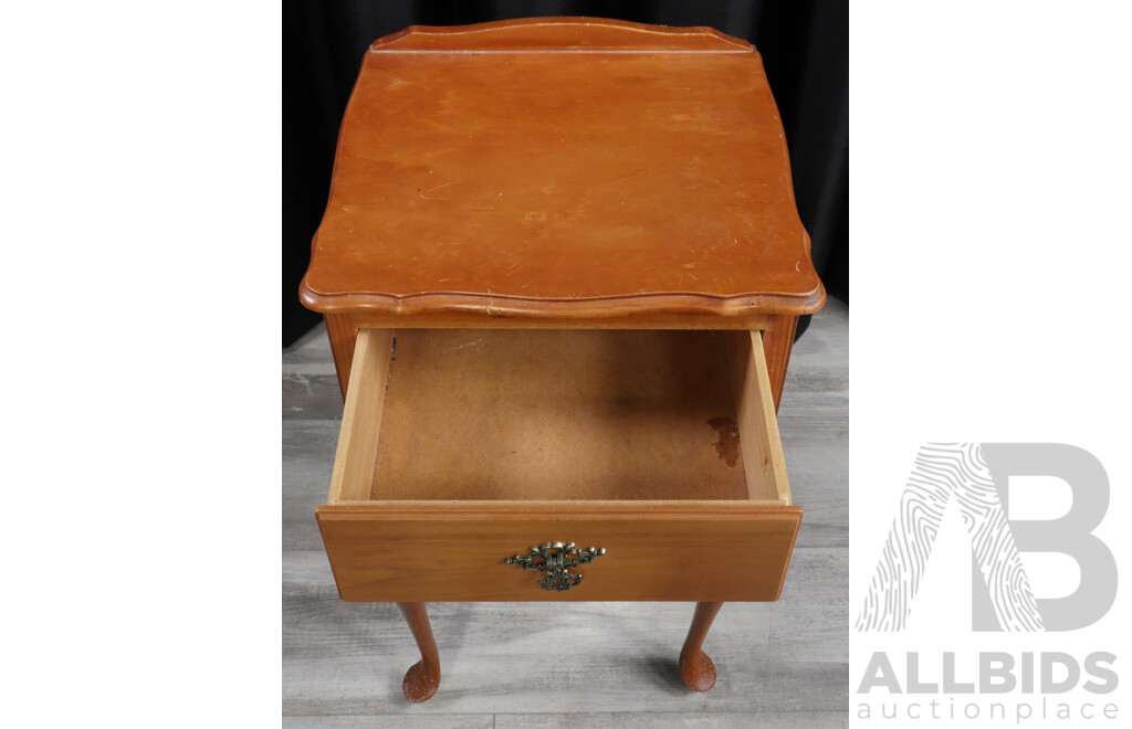 Pair of Queen Anne Style Elevated Bedside Chests