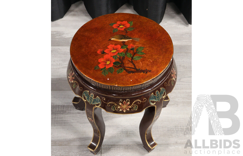 Lacquered Chinese Stool