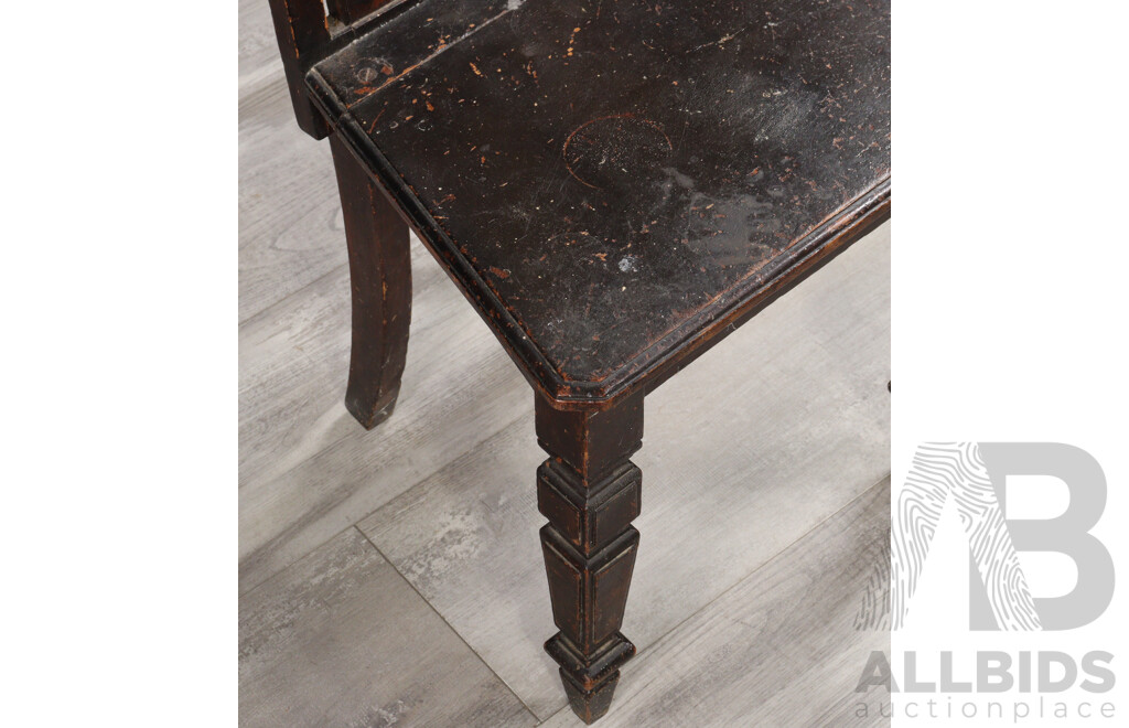 Edwardian Oak Hall Chair