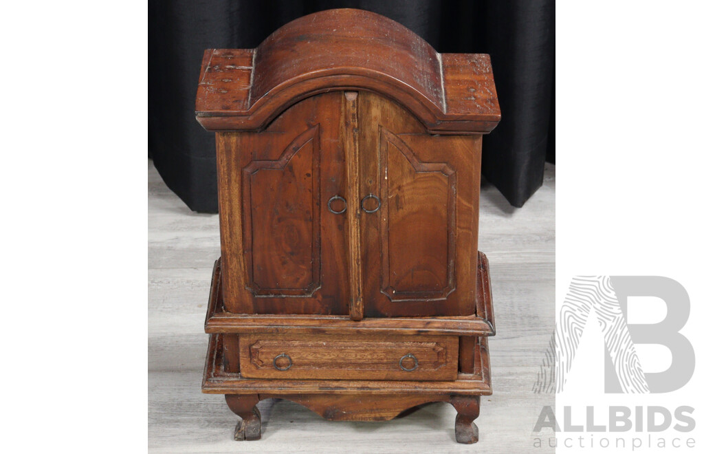 Small Hardwood Trinket Cabinet