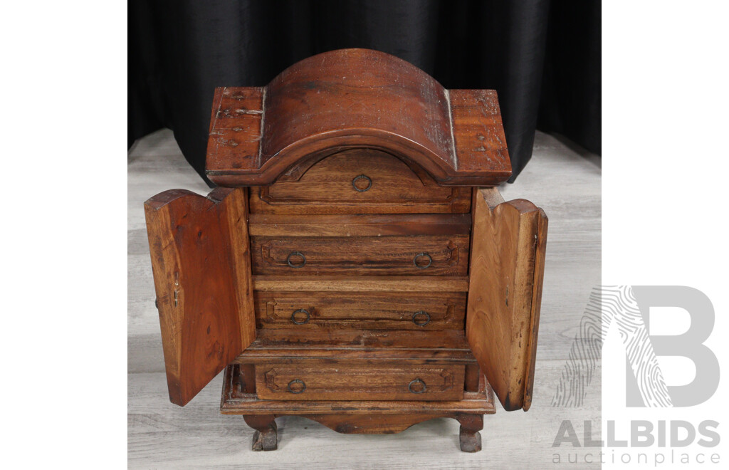 Small Hardwood Trinket Cabinet