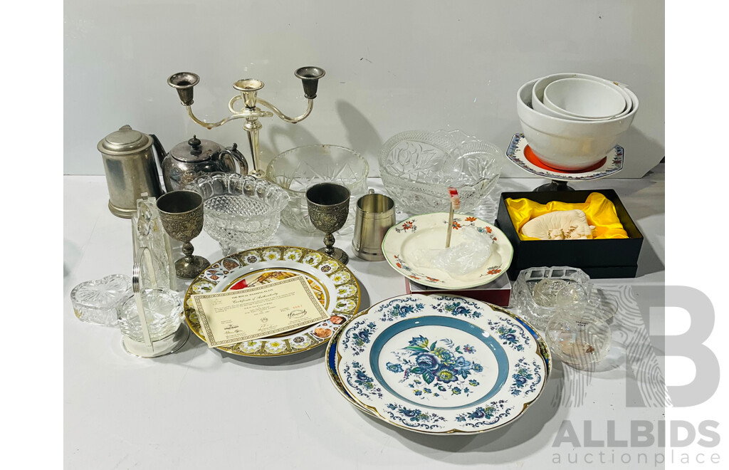 Large Collection Vintage and Other Decorator Wares Including Silver Plate, Crystal and Much More