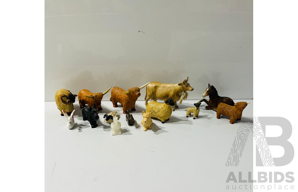 Collection Vintage Hand Decorated Animal Figures