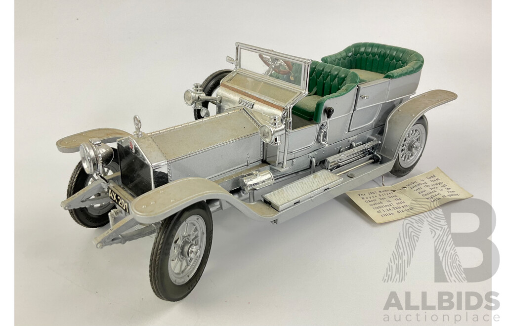 Franklin Mint Precision Models Diecast 1907 Rolls Royce Silver Ghost - 1:24 Scale