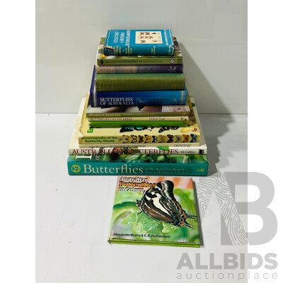 Collection Books Relating to Butterfly's & Moths Including Butterfly's of the Australian Region by B D Abrerea, Moths of Australia by the Same Author and More