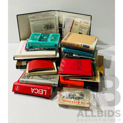 Collection Vintage Books Mostly Realting to Leica Cameras