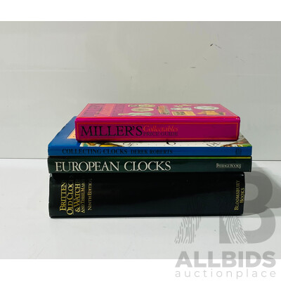 Collection Four Books Mostly Realting to Antique Clocks