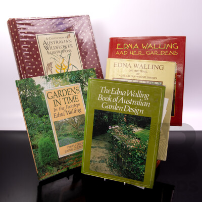 Collection  Four Books Relating to Edna Walling Along with a Collection of Australian Wildflower Ilustrations by Patricia Weare, All Hardcovers