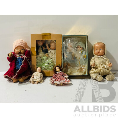 Collection of Vintage Porcelain and Other Baby Dolls