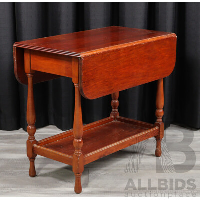 Mahogany Two Tier Table with Drop Sides