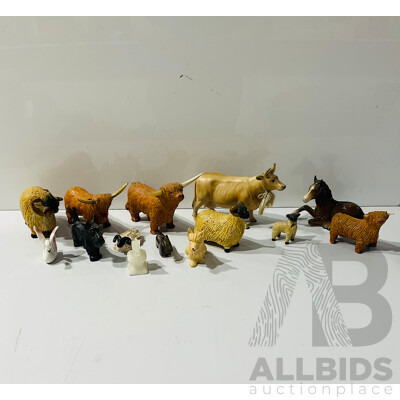 Collection Vintage Hand Decorated Animal Figures