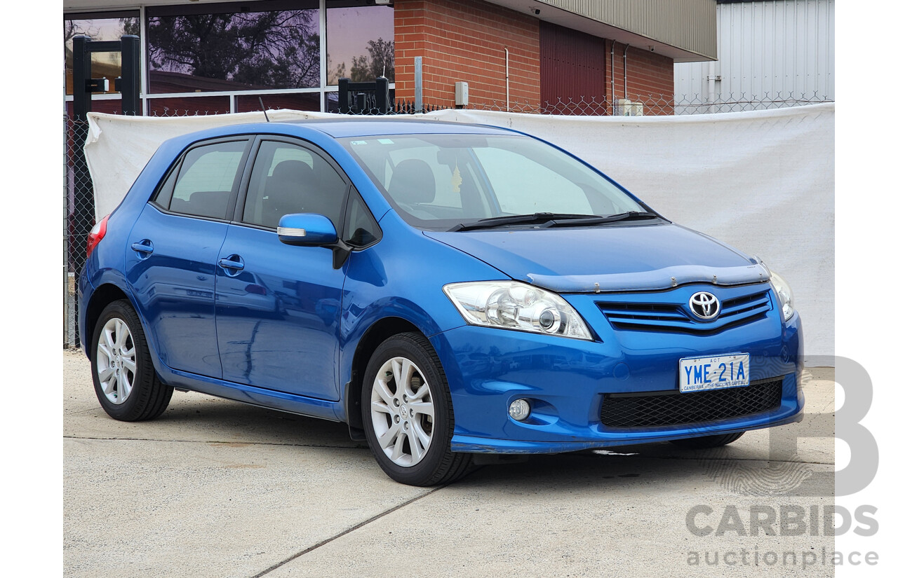 12/2011 Toyota Corolla Ascent Sport ZRE152R MY11 5d Hatchback Blue 1.8L