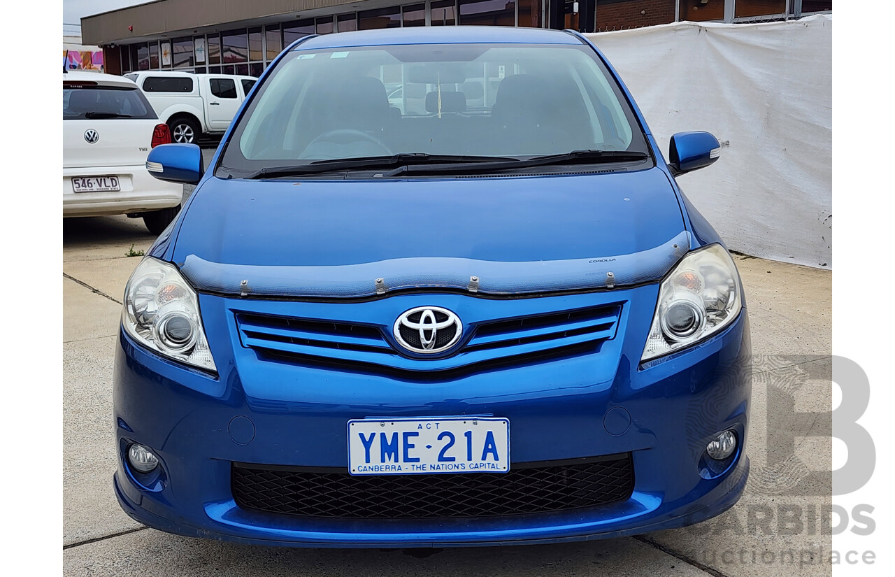 12/2011 Toyota Corolla Ascent Sport ZRE152R MY11 5d Hatchback Blue 1.8L