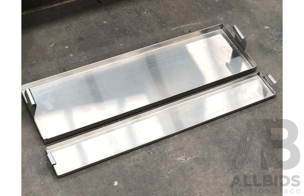 Custom Made Commercial Stainless Sink with Wall Mount Shelves and Racks