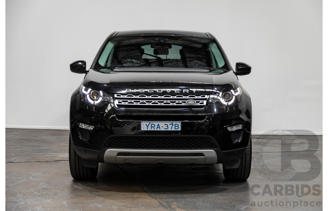 11/2017 Land Rover Discovery Sport (AWD) TD4 132kW HSE 7 SEAT LC MY17 4D Wagon Santorini Black Metallic Turbo Diesel 2.0L