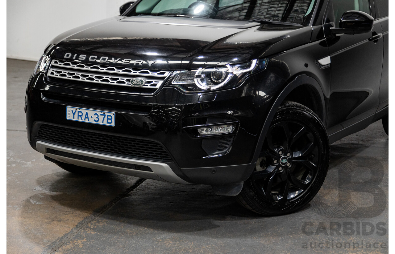 11/2017 Land Rover Discovery Sport (AWD) TD4 132kW HSE 7 SEAT LC MY17 4D Wagon Santorini Black Metallic Turbo Diesel 2.0L