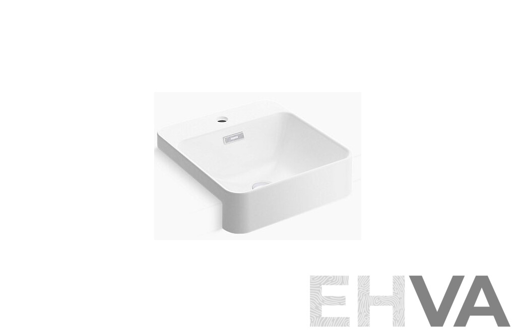 Kohler Forefront Square Semi Recessed Basin with Tap Hole  - Brand New - ORP $499.00