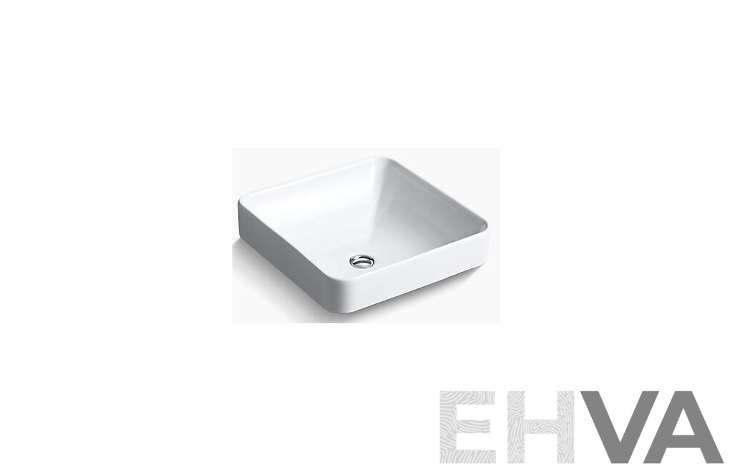 Kohler Forefront Square Vessel Countertop Ceramic Basin  - Brand New - ORP $459.00