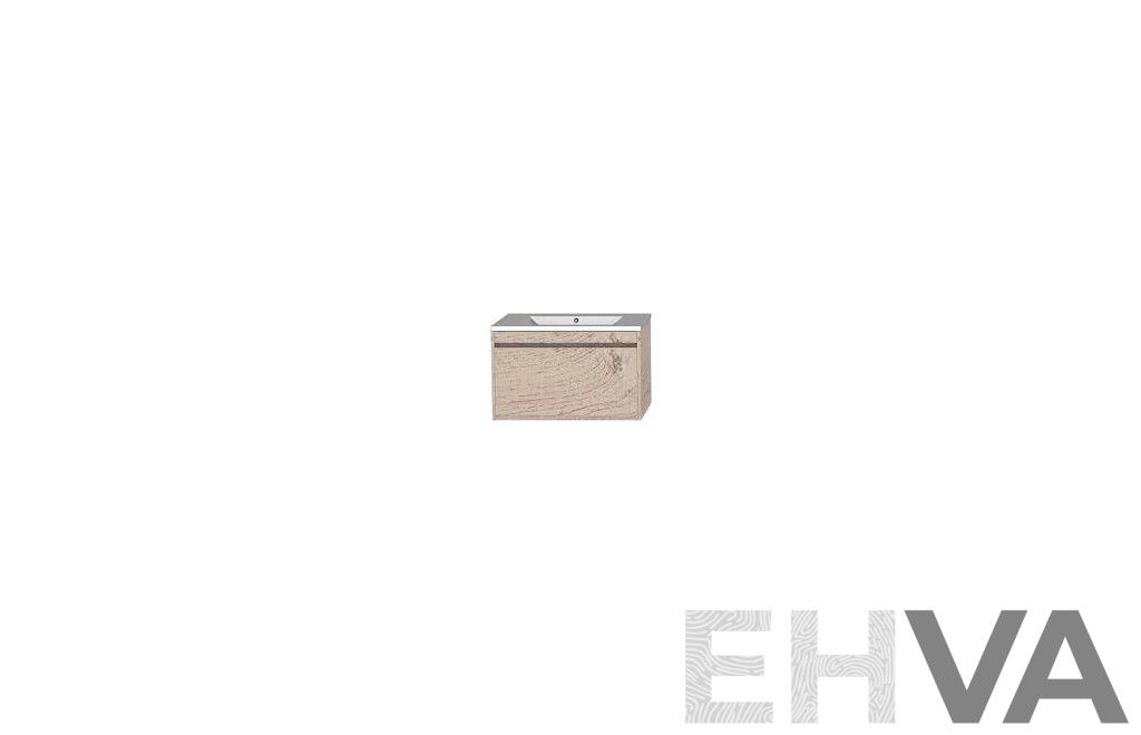 Forme Madrid 750mm Wall Hung Vanity(Light Ash) with Poly Marble Basin Top(White)  - Brand New - ORP $1500.00