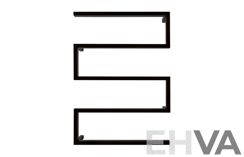 Forme Snake Black Satin Five Bar Heated Towel Rail(Square) - 895mm - Brand New - ORP $699.00