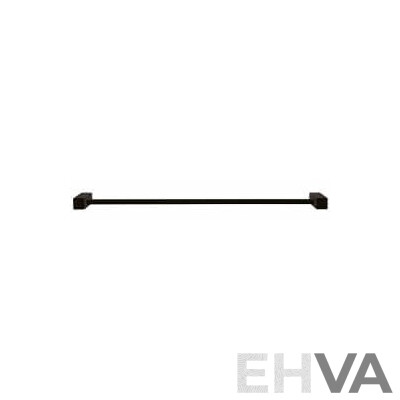 Forme 600mm Black Satin Single Towel Rail(Square) - Lot of Six - Brand New - RRP $900.00