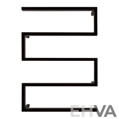 Forme Snake Black Satin Five Bar Heated Towel Rail(Square) - 895mm - Brand New - ORP $699.00