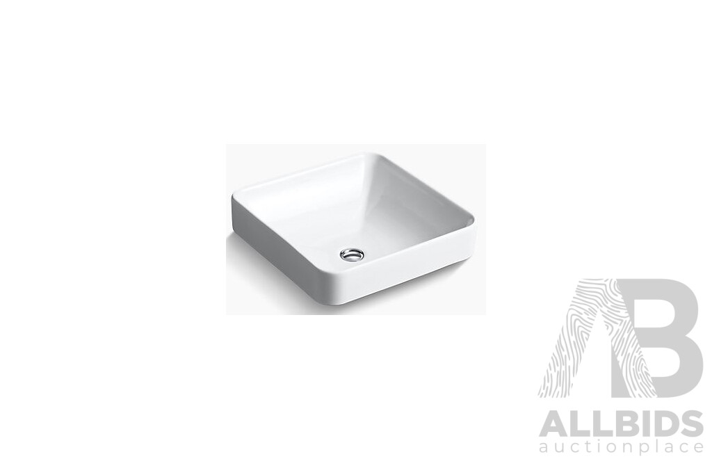 Kohler Forefront Square Vessel Countertop Ceramic Basin  - Brand New - ORP $459.00