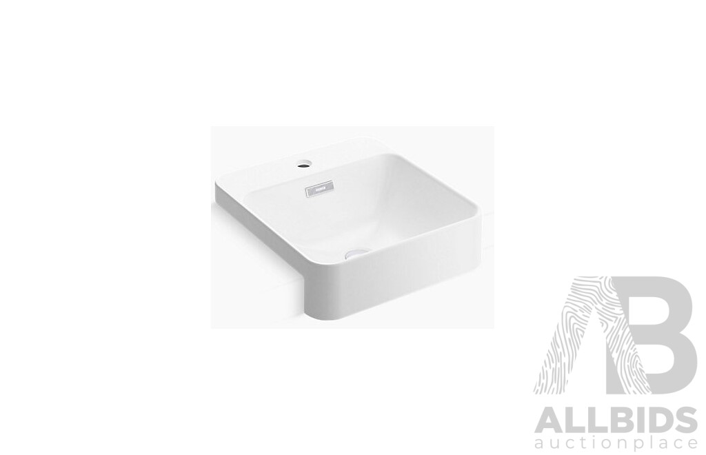 Kohler Forefront Square Semi Recessed Basin with Tap Hole  - Brand New - ORP $499.00