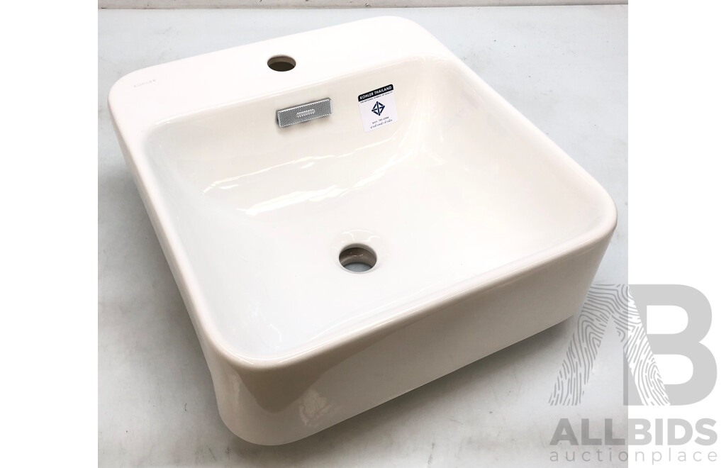 Kohler Forefront Square Semi Recessed Basin with Tap Hole  - Brand New - ORP $499.00